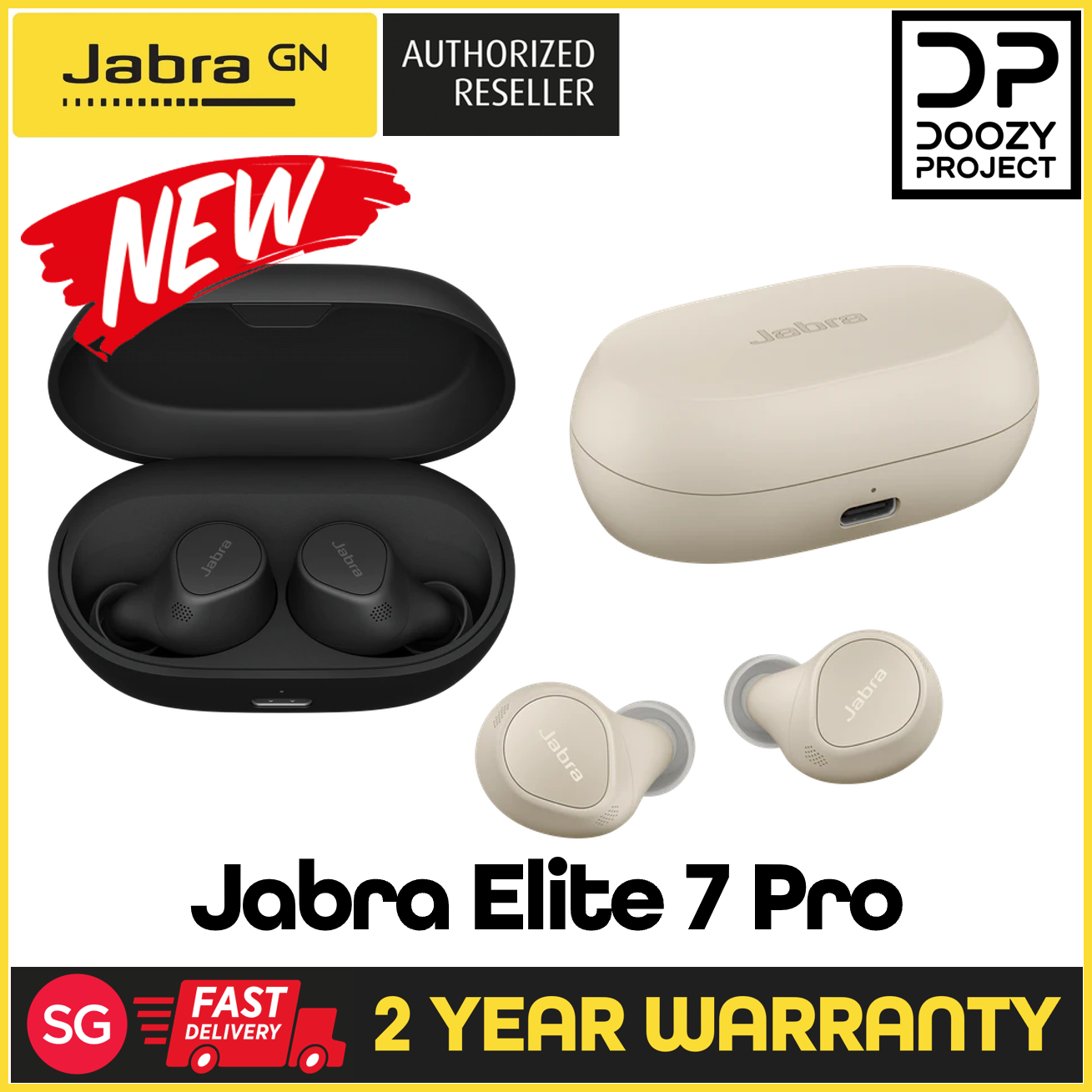 Jabra Elite 7 Pro - True Wireless Earbuds With MultiSensor Voice Technology (2 Year Official Jabra Warranty)