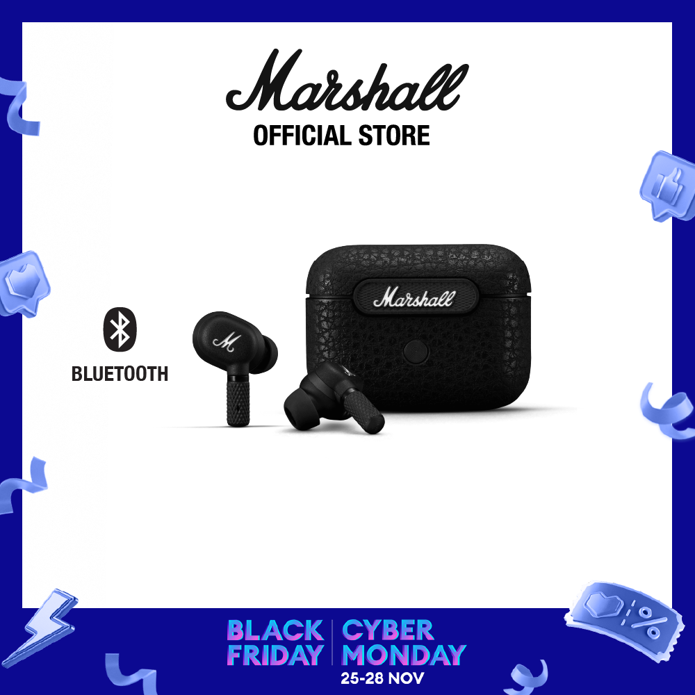 Marshall Motif ANC True Wireless Earbuds with Active Noise Cancelling and Bluetooth