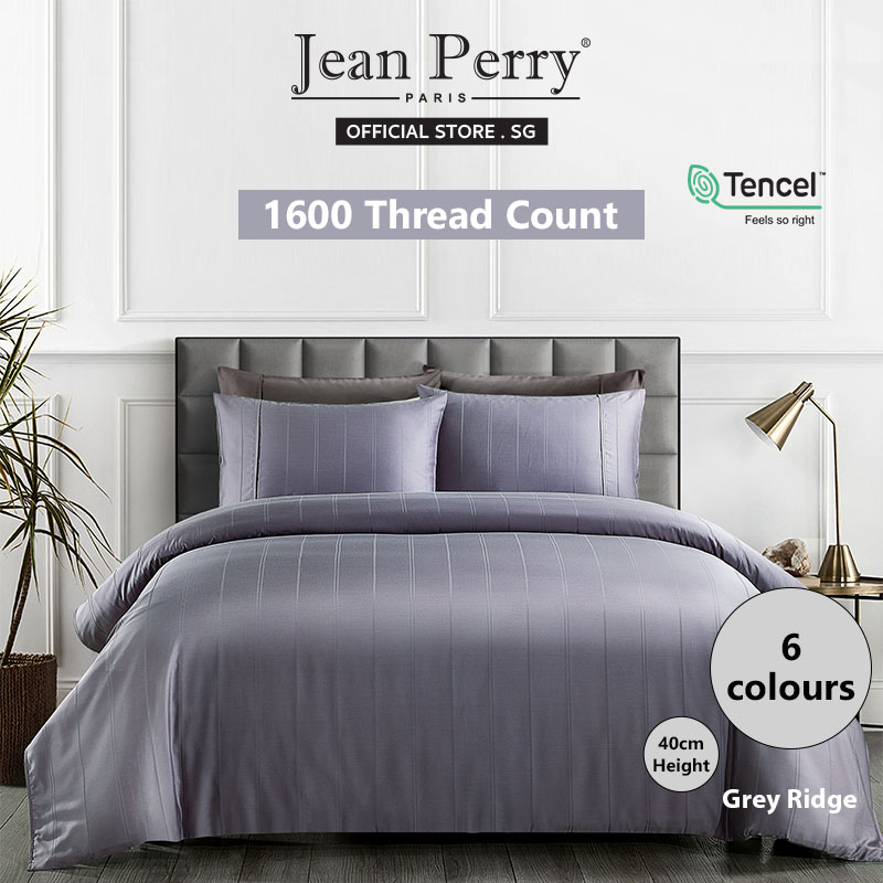 (New Arrival) Jean Perry 1600TC Tencel Brindley Bedsheet Set I Fitted Sheet I Bedsheet Cover I Bedsheet Set