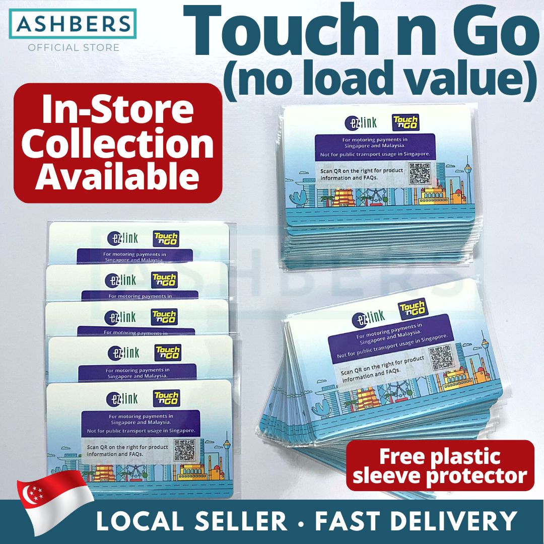 Touch n Go EZlink Card for Malaysia Toll No RM Load Value (Touch and Go TNG) SGD $3 load value option available