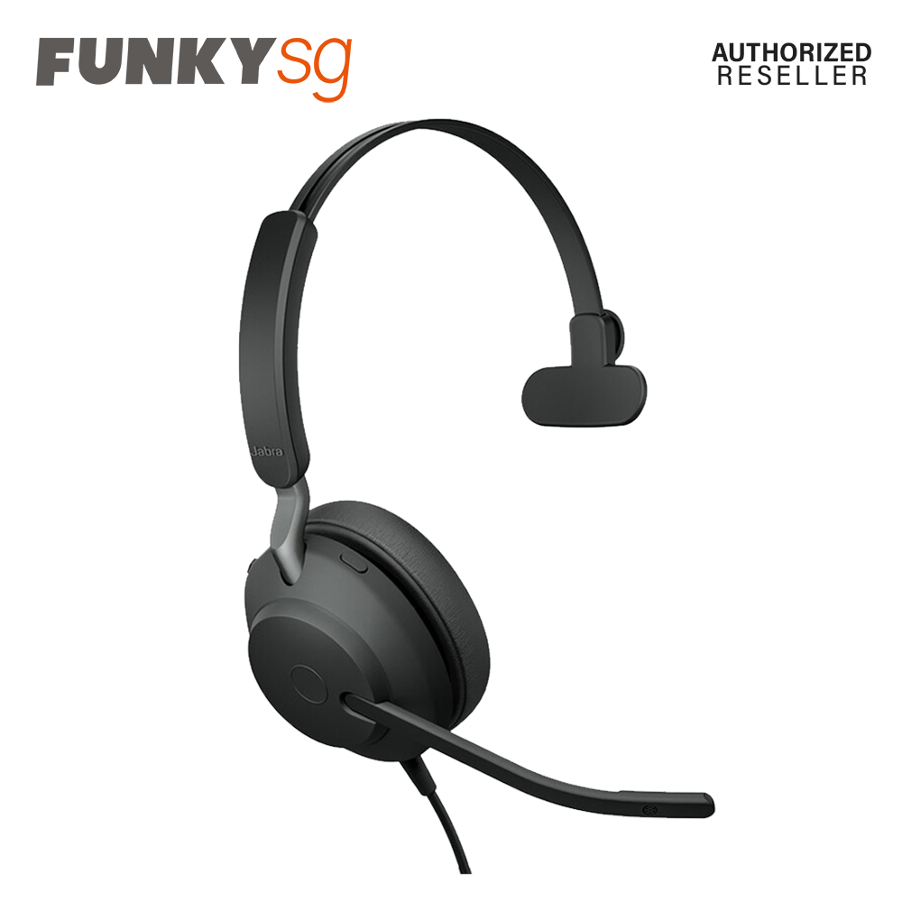 Jabra Evolve2 40 Stereo / Mono MS / UC Wired Headphones, USB-A / USB-C Noise Cancellation Headset [2 Years Warranty]